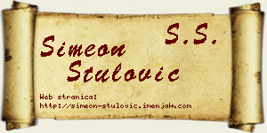 Simeon Štulović vizit kartica